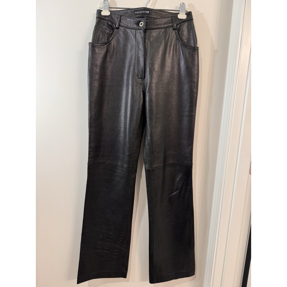 Industry Black Leather Pants Women's Size 4β (26x30)